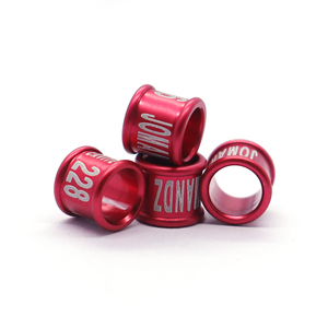 Beide Crimpen gebunden innen 10-16MM Aluminium Vogel Beinband Golden Supplier Hochwertiger <span class=keywords><strong>Ring</strong></span> Aluminium Papagei Taube Fuß ringe - Product Image 2