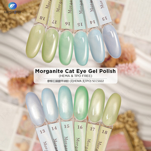Vernis Gel Effet Œil de Chat Magnétique de Haute Qualité OEM, Longue Durée, Sans HEMA ni TPO, Effet Verre Morganite, Logo Personnalisé - Product Image 3