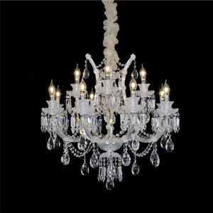 Lámpara de Araña de Cristal Redonda con Base para Bombilla E26, LED Blanco Cálido de 3500K, Altura Ajustable, Acabado Dorado, Lámpara Colgante para Sala de Estar - Product Image 2