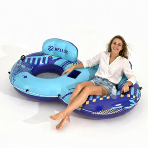 Vellux Double Swim <b>Ring</b> Inflatable Float For Adults And <b>Kids</b> With High Buoyancy And Anti Tipping Design - Product Image 1