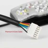 Luz trasera LED de acero para bicicleta eléctrica, montaje en el cuadro delantero, luz de freno de alta luminosidad, intermitentes, IPX4, 12-60V
