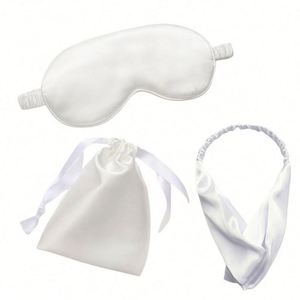 3Pcs Sleep <b>Masks</b> Satin <b>Eye</b> <b>Mask</b> Silk <b>Eyes</b> Cover Blindfold Eyeshade Headband Pouch Bags Promotion Gifts - Product Image 3