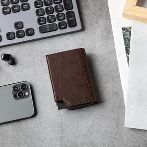 TILONSTAR TVC505-Porte-cartes en cuir minimaliste avec logo personnalisé, porte-cartes en aluminium avec blocage RFID pour hommes - Product Image 6