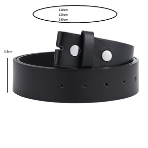 Cinture in Pelle PU Nera e <span class=keywords><strong>Marrone</strong></span> per Uomo, Personalizzabili, Senza Fibbia, Alta Qualità, Disponibili in Stock, Campione Gratuito - Product Image 4