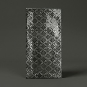 Pannello Decorativo in Piastrelle Nere Camden con Superficie a Motivi - Product Image 1