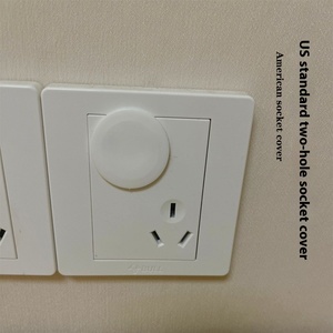 Copertura protettiva per presa di corrente a 2 fori Standard americana Anti-Shock elettrico per bambini copri uscita di sicurezza elettrica in plastica - Product Image 5