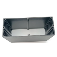 Boîtier en aluminium extrudé noir avec rainure de guidage interne pour carte PCB, idéal pour l'acquisition de signal intégrée DIY