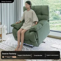 Fauteuil inclinable électrique pour personnes âgées avec repose-tête, assistance à la position debout, massage, hauteur réglable, tissu, télécommande, utilisation à domicile