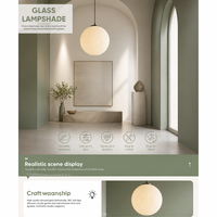 Abat-jour en verre givré style gaufre du milieu du siècle pour lampe suspendue ou de table, configuration de la série de lampes haut de gamme