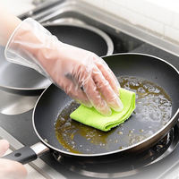 Gants en vinyle jetables de qualité supérieure, durables, transparents, sans poudre, tailles S/M/L/XL, pour soins personnels, marque Green, en boîte
