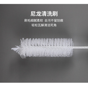 Ensemble de brosses de nettoyage pour tasses, 3 pièces, manche long en plastique avec éponge pour bouteilles et gourdes, nettoyage en profondeur - Product Image 5