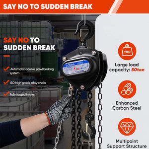 Lift rantai Manual 5 Ton dengan blok katrol baja dan kait rantai untuk konstruksi pengangkat penanganan material pilihan pemasok - Product Image 6