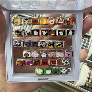 Pulsera Modular Italiana de la Serie Halloween, Cadena Desmontable y Ensamblable, Joyería de Regalo con Diseño de Dibujos Animados y Engaste de Bisel de 18K - Product Image 2