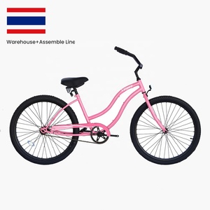 Bicicleta Cruiser <span class=keywords><strong>barata</strong></span> 26 pulgadas Aleación de una sola velocidad aleación forjada vástago Beach Cruiser bicicleta para adultos - Product Image 1