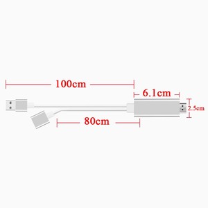 USB femelle vers HDMI2.0 1080P mâle miroir câble vidéo avec pour <span class=keywords><strong>iPhone</strong></span> Android HD-MI adaptateur <span class=keywords><strong>AV</strong></span> pour téléphone portable câble d'alimentation USB - Product Image 5