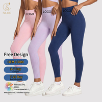 Legging de sport personnalisé à taille croisée, séchage rapide, effet push-up, respirant, avec poche, pour femme, idéal pour le fitness et le yoga