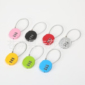 Steel Wire Rope Combination <b>Lock</b> 43mm Zinc Alloy Mechanical Padlock For Backpack <b>Suitcase</b> Luggage Locker Door Cabinet Toolbox - Product Image 2