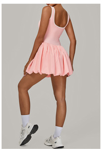 Golf spor salonu egzersiz Fitness giysileri giyim kadın kızlar tek parça tenis etekler ile altında kısa - Product Image 3