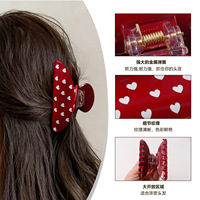 Pince à cheveux en forme de requin pour filles, en acrylique, motif géométrique, décontractée, faite à la main, accessoire capillaire pour femmes