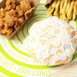 Papel de Envolver Alimentos Delgado, Biodegradable, con Revestimiento de Silicona de Doble Cara, Antigrasa, con Diseño Personalizado, para Galletas, Leche, Sándwiches, Gelatina, Piruletas - Product Image 2