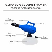 Pulvérisateur ULV à très faible volume, portée de pulvérisation de 10 mètres, nébuliseur électrique, réservoir de 4,5 L pour la lutte antiparasitaire, l'agriculture, la désinfection, réglable