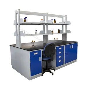 Muebles de laboratorio de acero, escritorio de ciencia, mesas de sala de ordenadores, sobremesa de laboratorio con tapa de resina fenólica