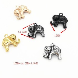 Yunnique – pendentifs en forme d'éléphant, 16mm, 14.5mm, breloques en acier inoxydable pour la fabrication de bracelets, accessoires de bijoux à faire soi-même - Product Image 1