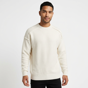 Prime Vista Exports Limited Herren Gerippter Rundhals-Strickpullover 100% Baumwolle Langarm Freizeitkleidung Knitterfrei Winter - Product Image 1