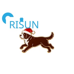 Pin de Solapa Esmaltado de Metal 3D Personalizado de Perro San Bernardo de Rescate, Estilo Barril Suizo, Marrón Amarillo, Venta al por Mayor - Product Image 5