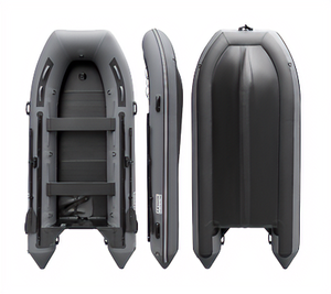 Bateau pneumatique rigide professionnel pour 4 à 6 personnes, en PVC renforcé de Kevlar, noir, adapté à la pêche, aux activités de plein air et à un usage familial - Product Image 3