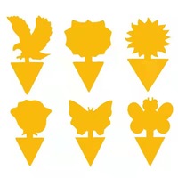 60 Pièces de Pièges Collants Jaunes Imperméables Ultra-Résistants, Adhérence 2X, Formes Personnalisées, Multi-Spécifications