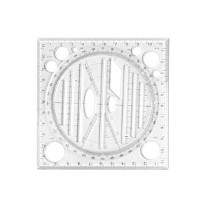 Regla Geométrica Multifuncional de Plástico con Rotación de 360°, Herramienta de Medición con Transportador de Ángulos de 12 cm, Material Escolar para <span class=keywords><strong>Dibujo</strong></span> Matemático - Product Image 6