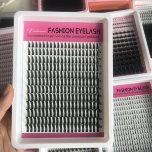 Extensions <span class=keywords><strong>de</strong></span> <span class=keywords><strong>cils</strong></span> en éventail à effet volumineux, noir mat, auto-fleurissantes, faciles à appliquer, <span class=keywords><strong>cils</strong></span> en <span class=keywords><strong>bouquet</strong></span> - Product Image 6