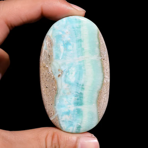 100% cabujón de amazonita azul-verde Natural, piedras preciosas sueltas semipreciosas de corte ovalado pulido para hacer joyas, collares curativos - Product Image 4