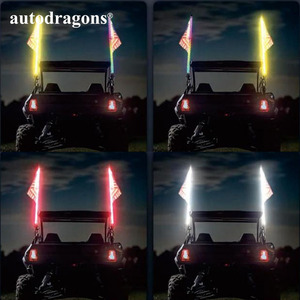 AUTODRAGONS Antenne lumineuse LED COB RVB à effet de poursuite, télécommandée, 1/2/3/4 pieds, pour ATV, UTV, 4x4, RZR, avec lampe drapeau extérieure - Product Image 4