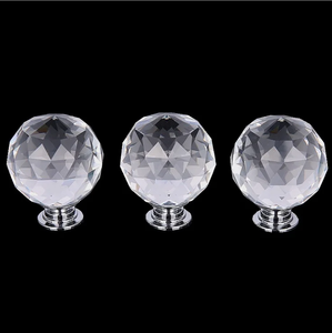 European Single Hole Cabinet Drawer Furniture Alloy Small <strong>Knobs</strong> Wholesale Closet <strong>Door</strong> Crystal Glass Handle Wardrobe Kitchen Gym - Product Image 3
