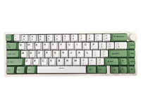 Teclado Mecánico Programable RGB Inalámbrico de 66 Teclas y 2.4GHz con Teclas de Triple Color para PC/Jugadores USB/BT