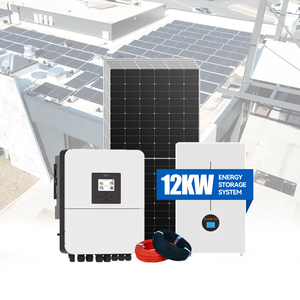 Hệ thống năng lượng mặt trời 12KW lắp đặt mái dốc cung cấp điện nhà nhỏ - Product Image 1