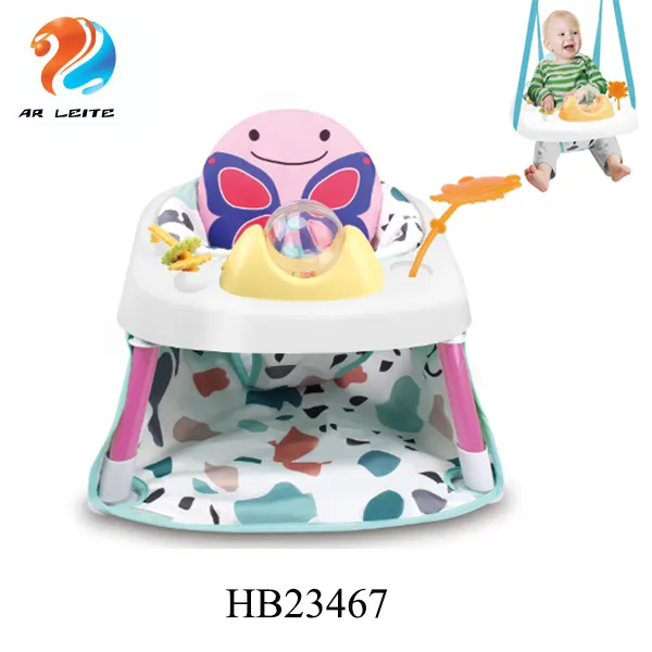 soft 2 in 1 baby fitness chair hanging baby swing jumper bouncing chair baby learning walker carrier with music and light