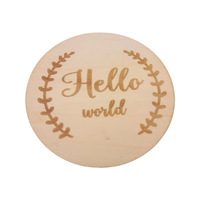 Ensemble de cartes de jalons de développement en bois pour bébé « Hello World », cartes de suivi mensuel de la croissance du nouveau-né, cartes de jalons de naissance pour photographie professionnelle