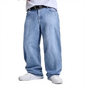 Jeans de Pierna Recta para Hombre, Cintura Media, Lavado a la Piedra, Algodón Denim, Corte Regular, Casual, Vintage, para Primavera, Resistentes al Viento e Impermeables - Product Image 3