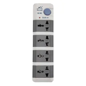 Wholesale custom from China universal 4 way outlet extension electric plug switch & socket power strip