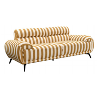 Nouveau style de design, canapé modulaire en tissu rayé, canapé simple et moderne pour l'intérieur, canapé en tissu 3 places pour salon, appartement