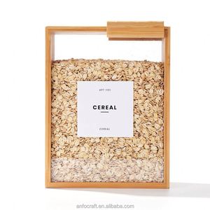 Distributeur et Contenants Alimentaires Écologiques en Bambou avec Fonctionnalités de Conservation de la Fraîcheur et d'Étanchéité pour Riz/Céréales - Product Image 2