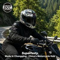 Casque intégral de moto Superfasty A01 ABS certifié DOT, prix d'usine, fermeture rapide, design graphique, toutes saisons