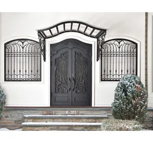 Popular Design Wrought Iron Door Decorative Steel Gate Iron Entry Door Wrought Iron Gate And Fence