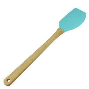 Non-Stick Flexible Cooking Utensils Heat-Resistant <b>Baking</b> Tools <b>Silicone</b> Brush Spatula Spoon Scraper with Wooden Handle - Product Image 4