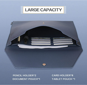 Thời Trang Danh Mục Đầu Tư Lưu Trữ Tập Tin Trường Hợp Không Thấm Nước Mỏng PU Leather A4 Phong Bì Thư Mục Tài Liệu Bag Pouch - Product Image 2