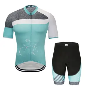 T-Shirt Polyester Original Fahrrad Lätzchen Shorts Trikot für Männer Hemd Frau Land Logo Mountainbike Radsport tragen Radsport Set