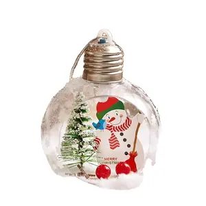 2024 Dekorieren Weihnachts kugeln Led Acryl Weihnachten Schneemann Ball Weihnachts baum Ornamente